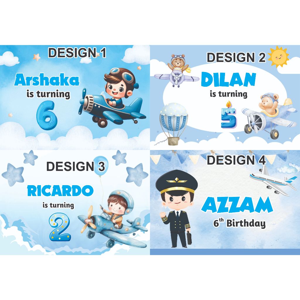 

STIKER LABEL GOODIE BAG BENTO MOTIF PESAWAT PILOT