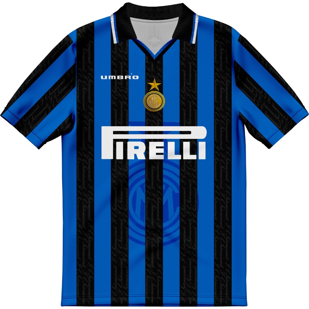 1997-98 RETRO Inter Milan Home//KAOS BOLA INTER//FULLPRINTING FREE NICKNAME