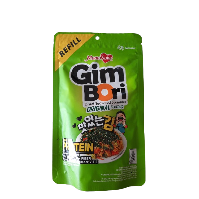 

Mamasuka Gim Bori Nori Original Rumput Laut Kering Tabur 50 gr refill