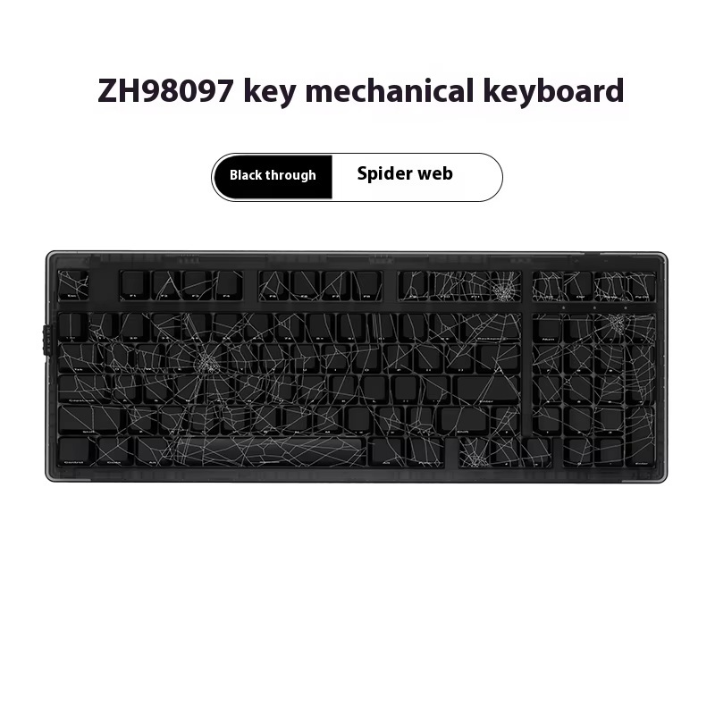 Zornher ZH870 Mechanical Keyboard - Black Spider