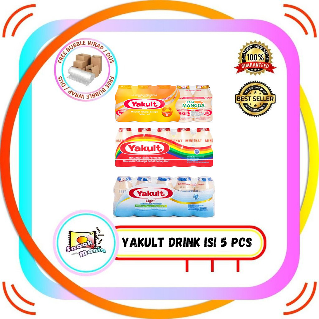 

Yakult Drink Fermentasi Probiotik Original - Less Sugar - Mango ~ 1 Pack 5 pcs