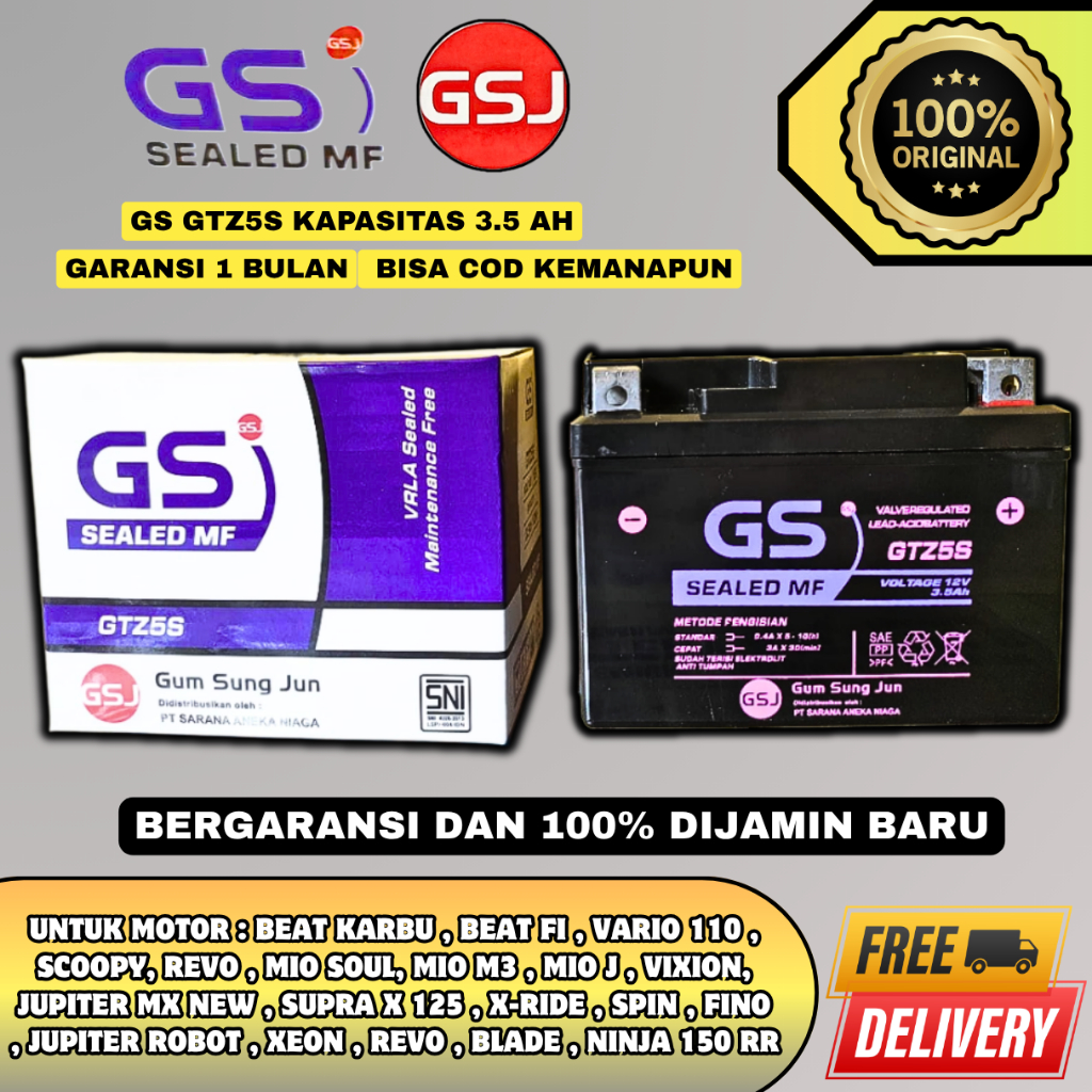 AKI MOTOR BEAT FI KARBU SCOPY SPACY VARIO 110 SUPRA X 125 KHARISMA MEGAPRO NEW VERZA YAMAHA XEON GIN