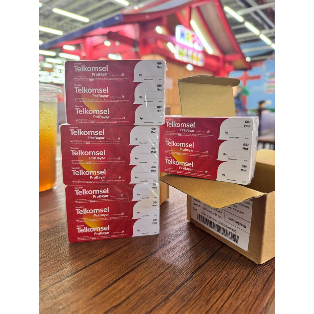 ISI 150SN BAHAN VOUCHER KOSONG TELKOMSEL KHUSUS SUMBAGTENG - RIAU (Zona 1&2)