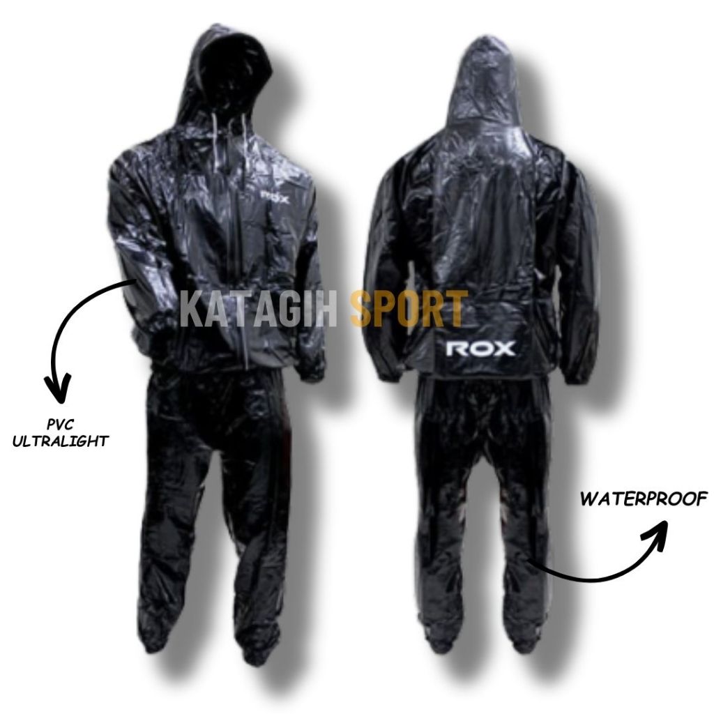 Jaket Sauna ROX Suit BK Jumbo Hitam / Jaket Sauna Jogging / Sauna Suit Rox