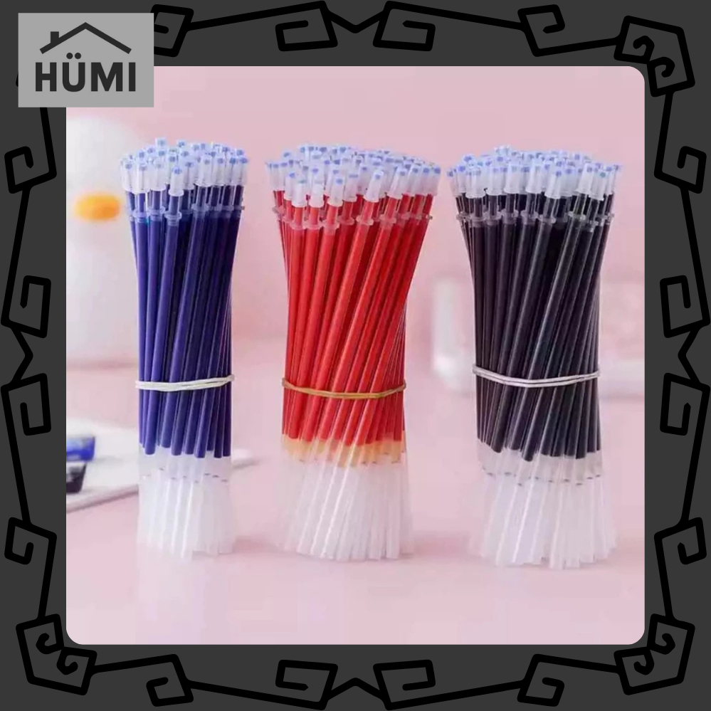 

Refill Isi Ulang Tinta Pulpen Gel Pena Cair 0.5mm Bolpoint Warna Biru Hitam Merah