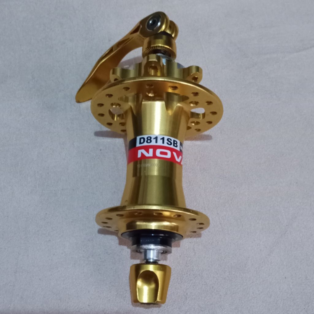 DB811SB Hub Depan Novatec QR Quick Release Gold MTB XC