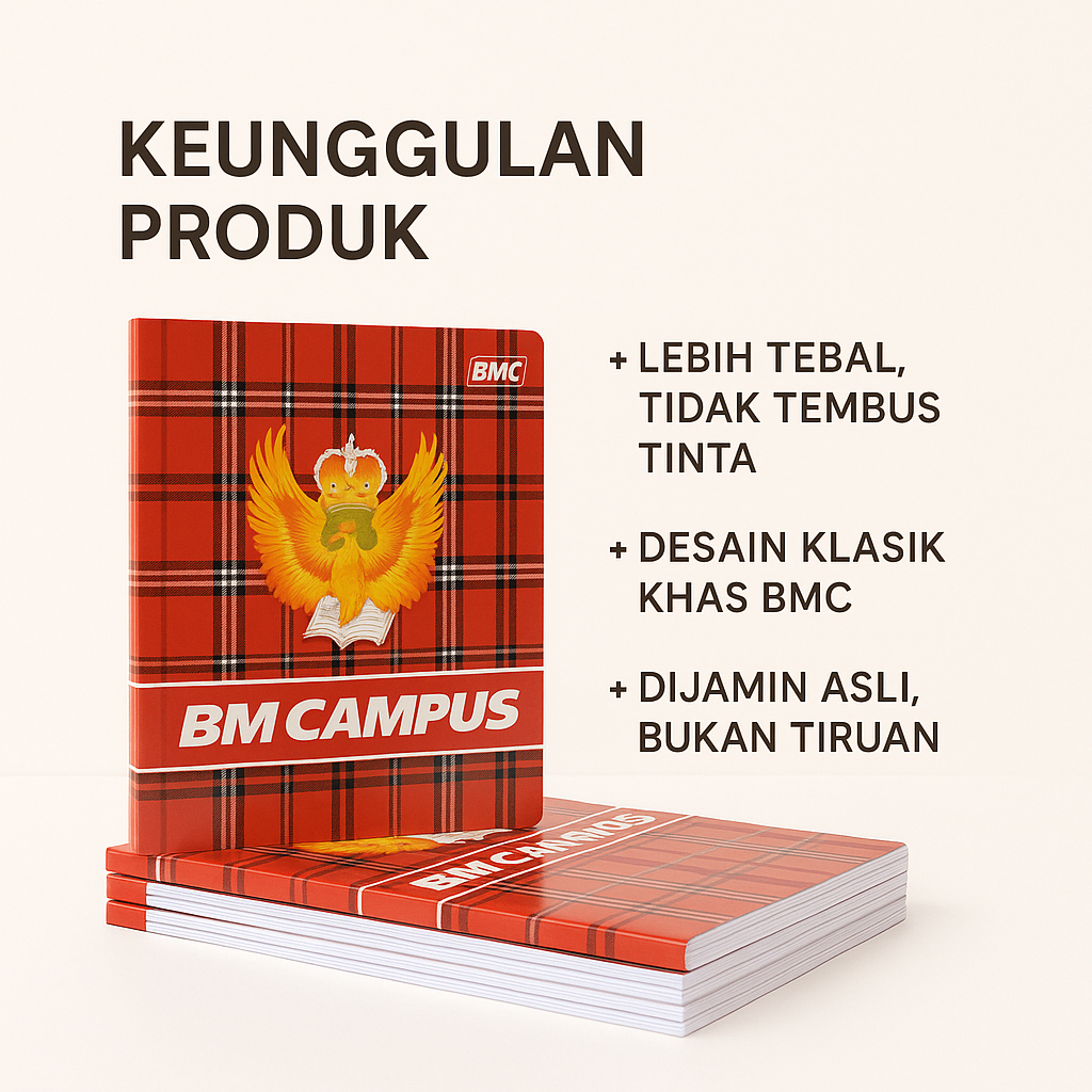 

Ay00! Buku Tulis BM Campus 50 Lembar Isi 10 Pcs / Buku Tulis Anak