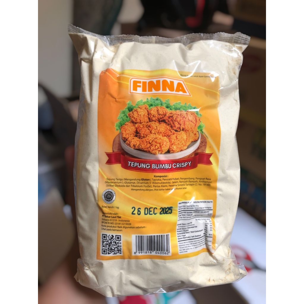 

Finna tepung bumbu crispy 1kg | finna tepung ayam goreng krispi 1kg