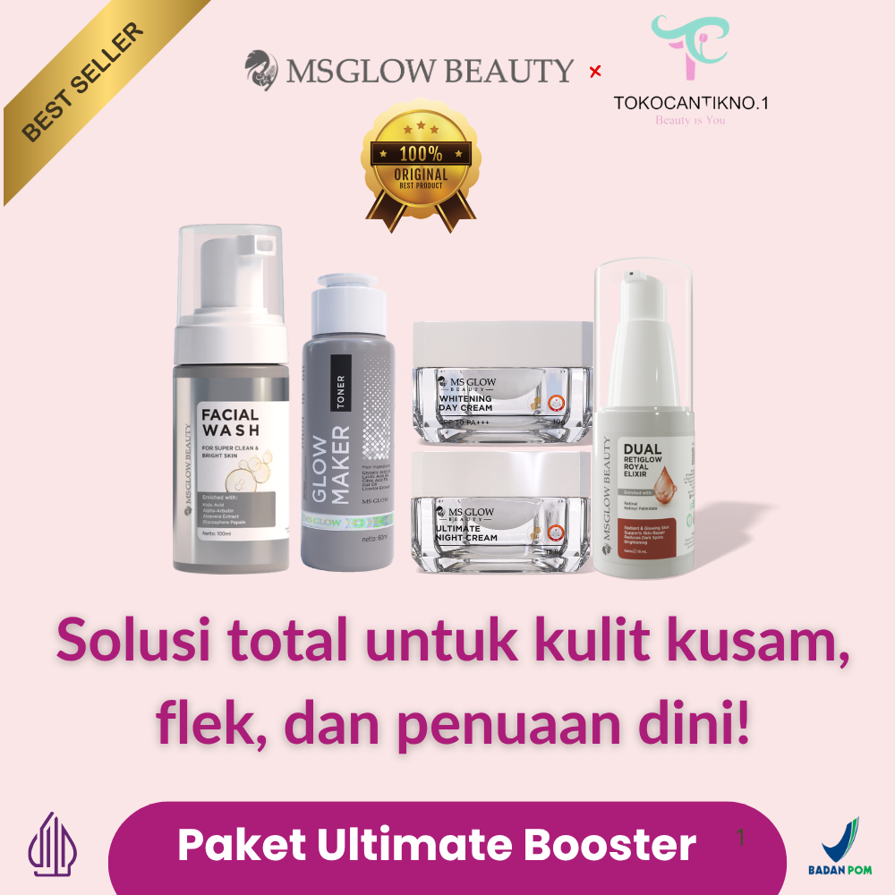 MS GLOW PAKET ULTIMATE BOOSTER SERIES TONER GLOW MAKER (BARCODE AKTIF)