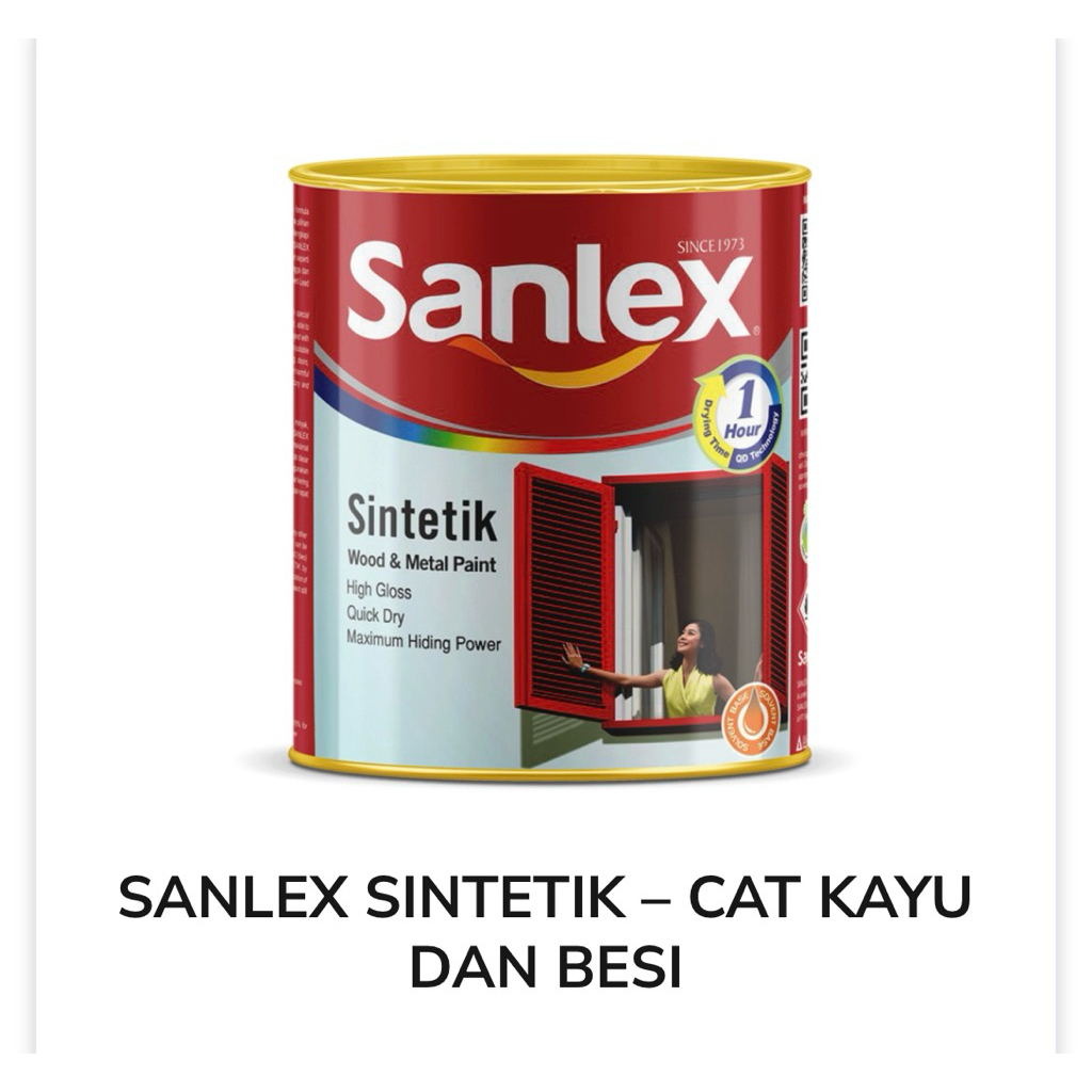 Sanlex sintetik cat kayu dan besi 0.8 liter