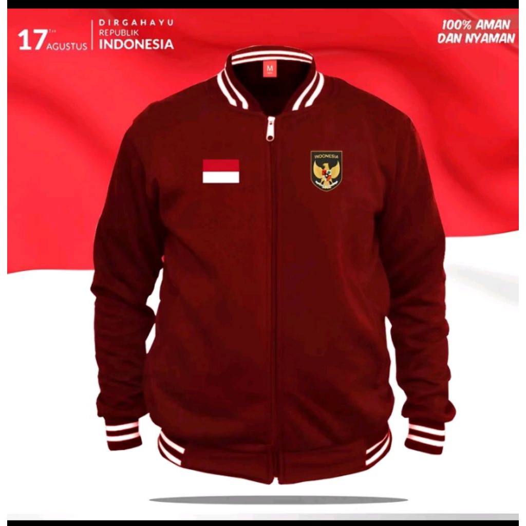 jaket Varcity Indonesia Bomber indonesia logo garuda jaket Distro