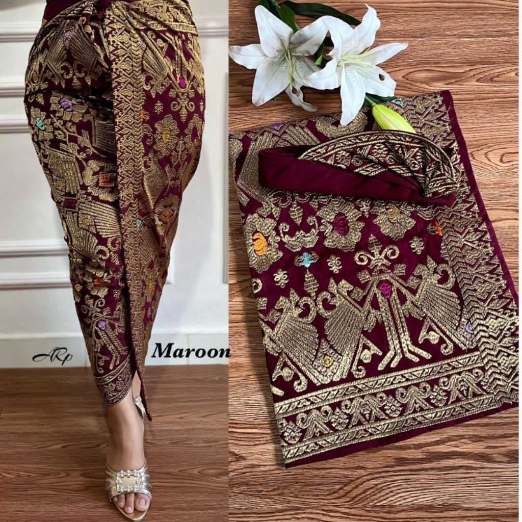 Kamen Couple Metalik Set Saput Udeng Kamen Lembaran Saput Udeng