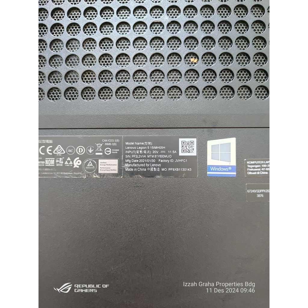 LCD LEGION 5 i7 COPOTAN