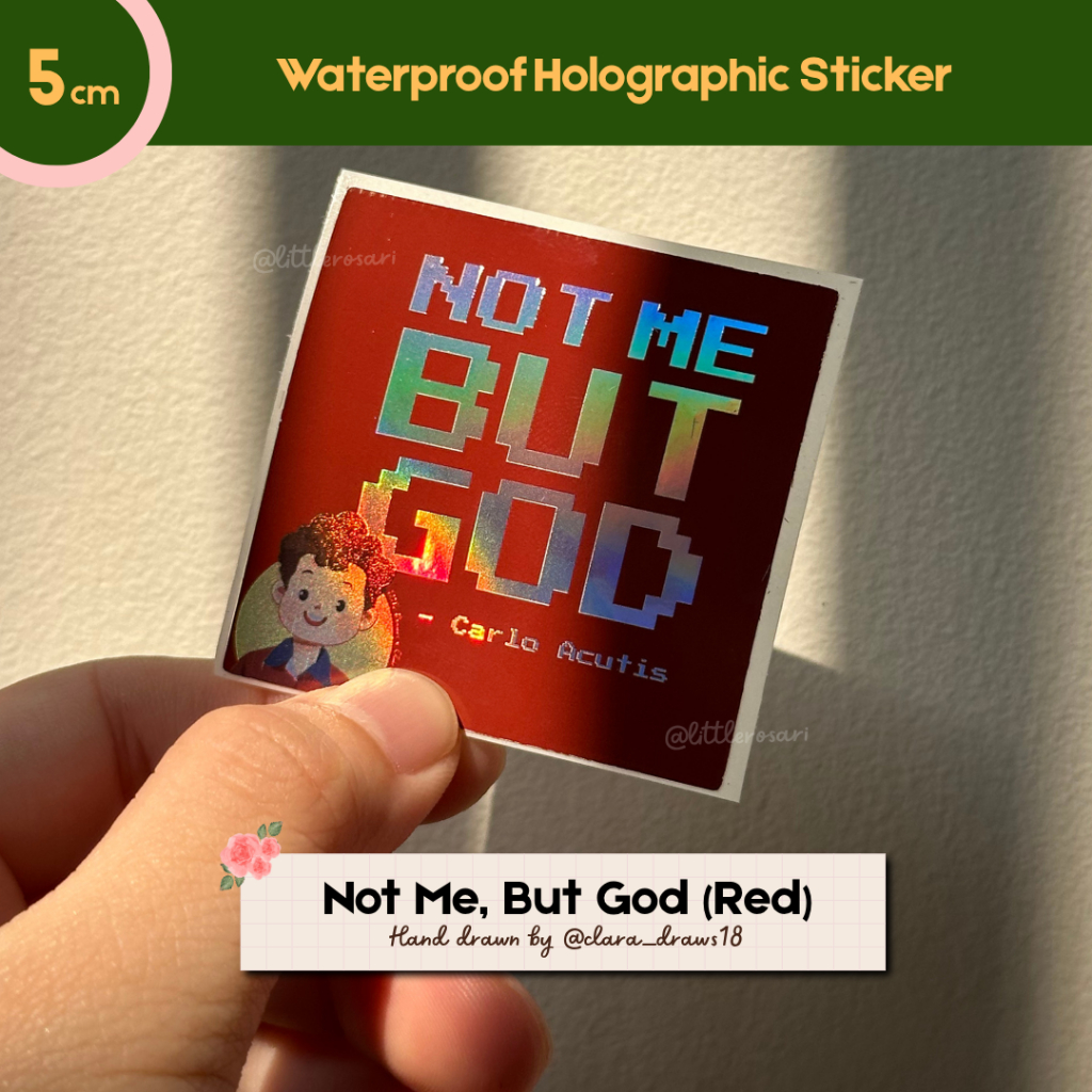 

Stiker Katolik Waterproof - Carlo Acutis | Vinyl Hologram Anti Gores 5cm | Handdrawn Sticker