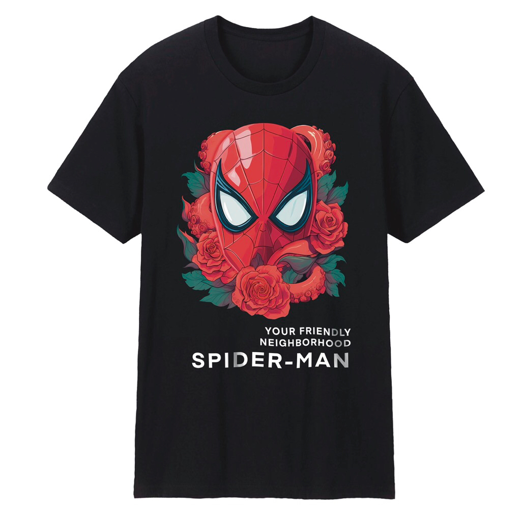 XXL T-Shirt - Kaos Premium Spider-man cocok untuk pria dan wanita. Size besar dan desain unik dengan