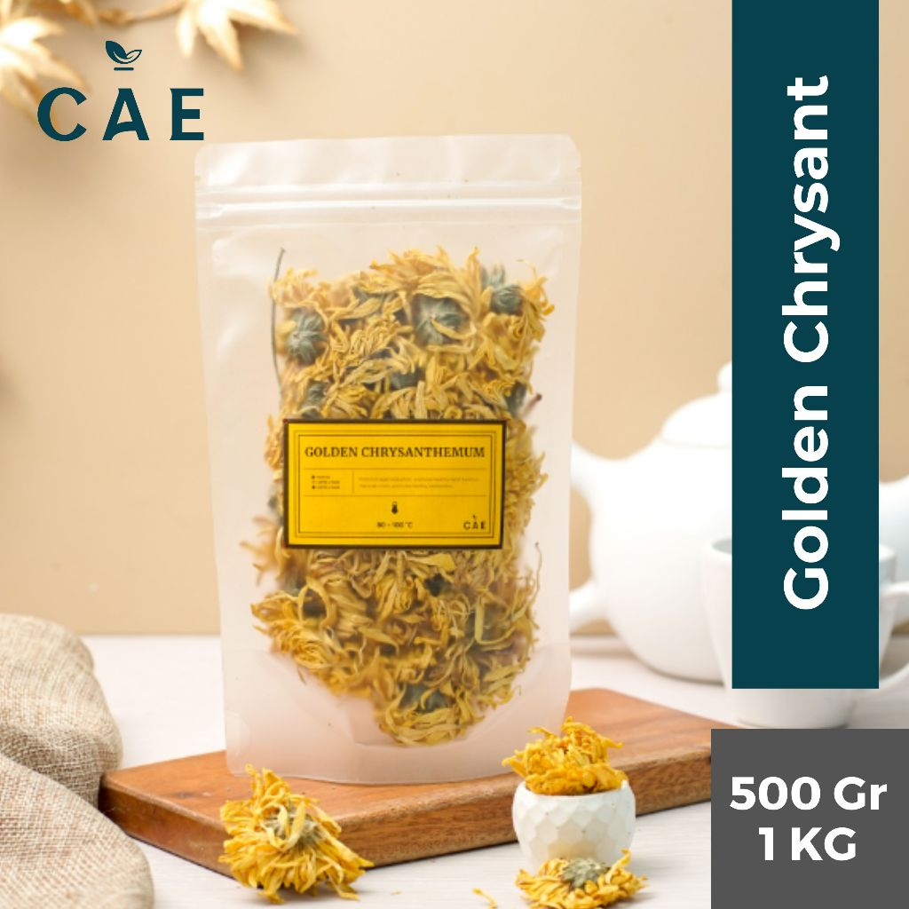 

Golden Chrysanthemum Bunga Krisan Emas Flower Tea Teh Kuning Herbal 500 Gram - 1 Kg