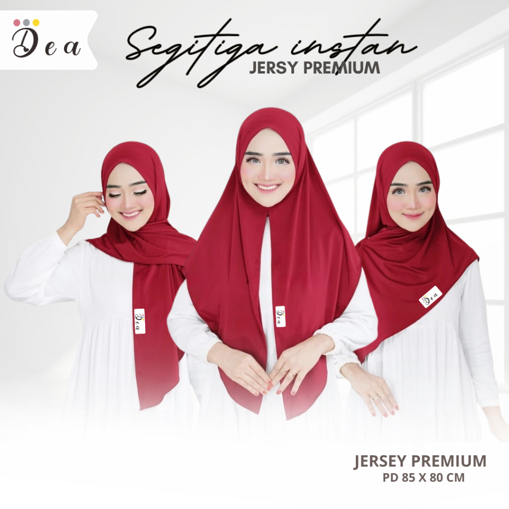 HIJAB INSTAN SEGITIGA JERSEY/JILBAB SEGITIGA INSTAN JERSEY SUPER