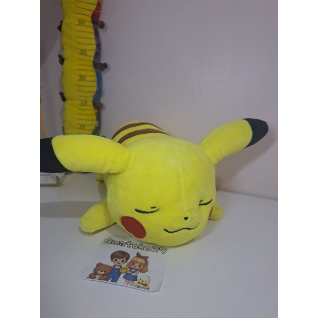 Boneka pikachu tidur brand original