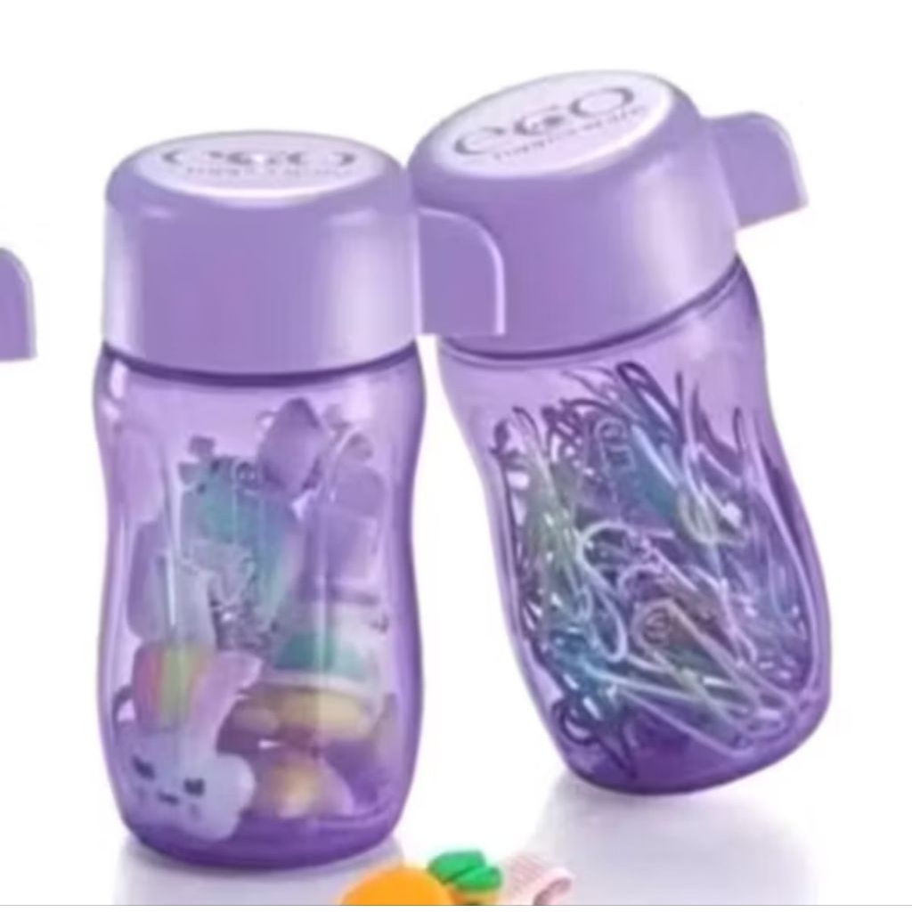 Tupperware Mini Eco Bottle 90ml 1pc ecer satuan eco botol traveling obat kecil kecap saus murah ungu