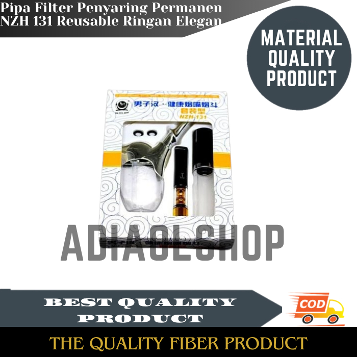 Pipa Filter Penyaring Permanen NZH 131 Reusable Ringan Elegan