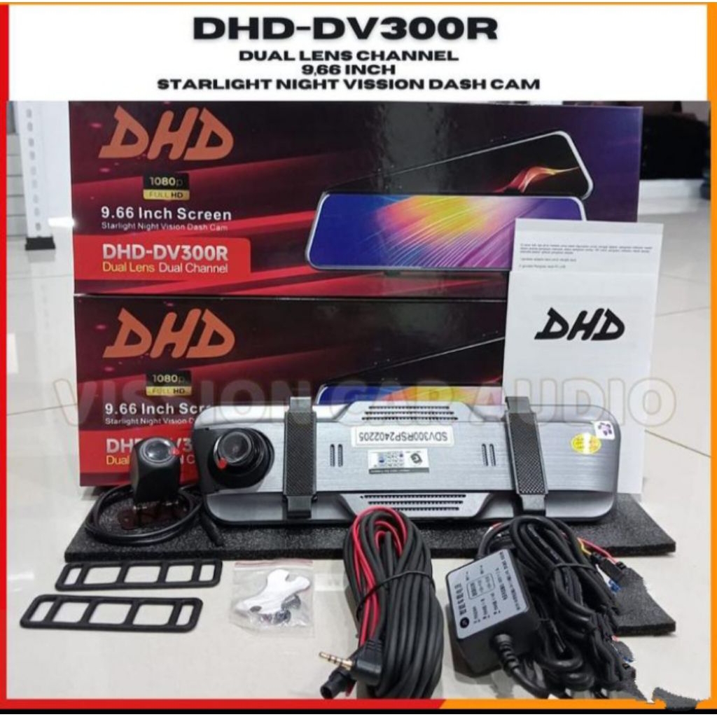 dashcam spion DHD, depan + belakang
