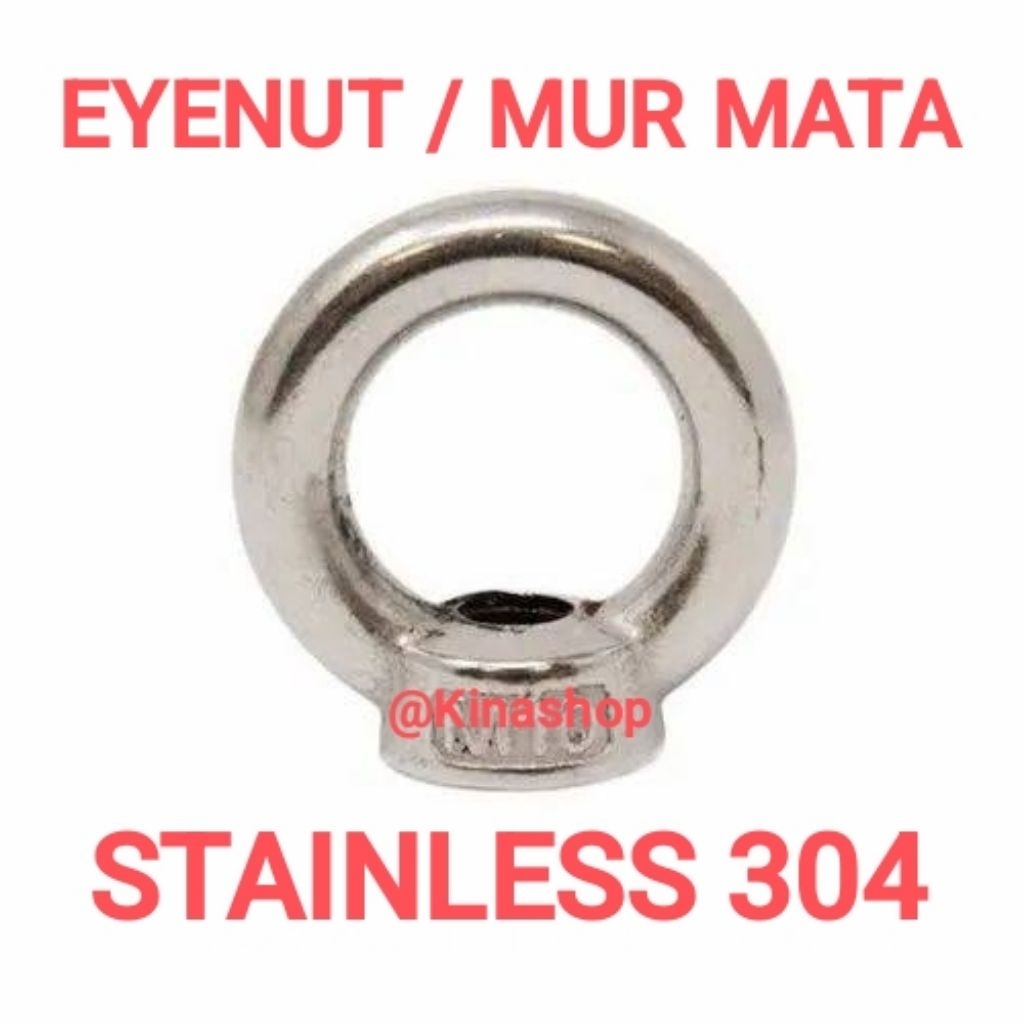EYENUT / EYE NUT M6 MUR MATA STAINLESS 304