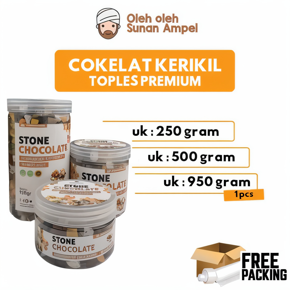 

Cokelat Kerikil LARGE 950 GRAM Toples Premium FoodGrade untuk oleh-oleh haji dan umroh