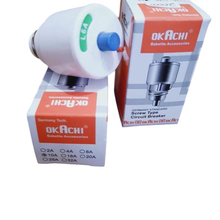 OKACHI Sekring Otomatis 10A Screw Type Germany Standar Circuit Breaker 900 Watt Daya Listrik OKACHI 