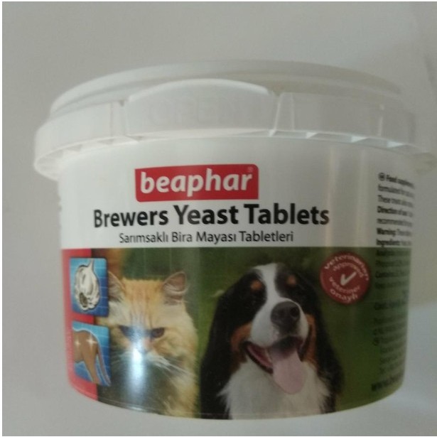 beaphar brewer yeast tablets vitamin bulu untuk anjing dan kucing