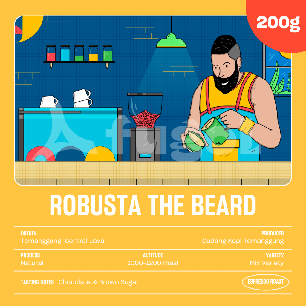 

Kopi Espresso Robusta Temanggung (200 gr) THE BEARD