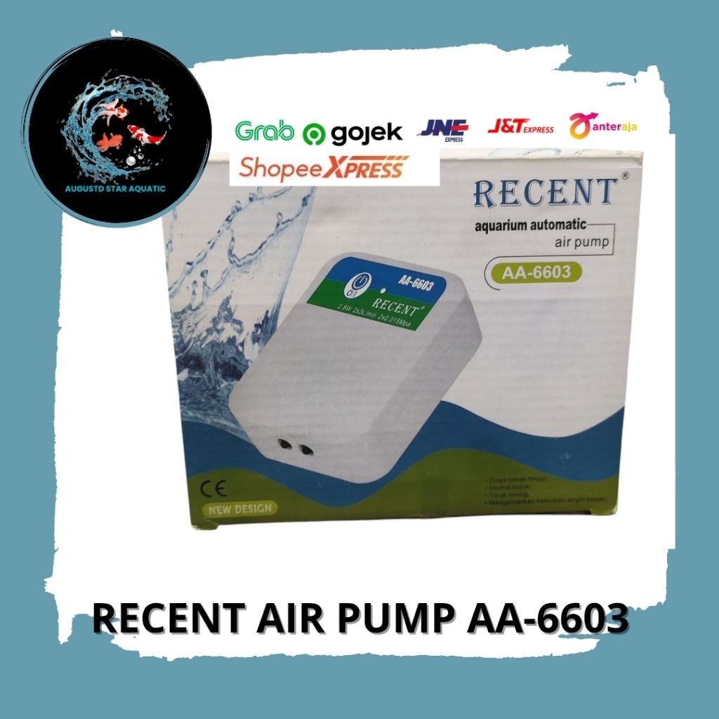 Pompa Udara Aquarium ACDC Aerator 2 Lubang Recent Air Pump AA-6603