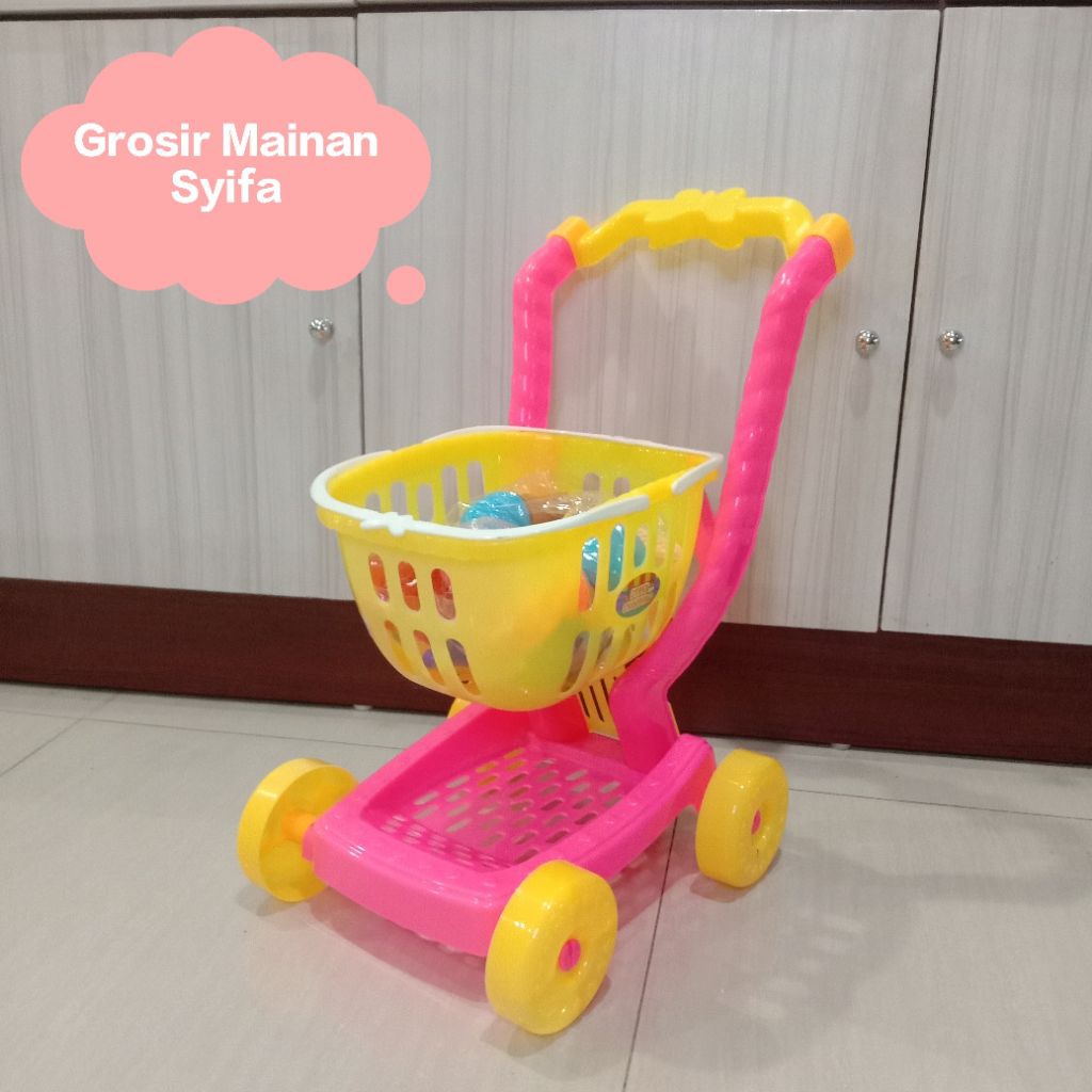Troli Belanja Anak / Mainan Troli / Mainan Masakan Anak