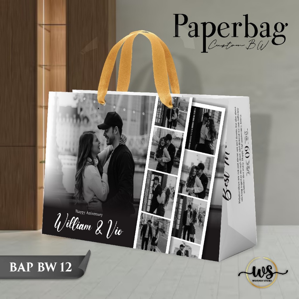 

PAPER BAG BRIDESMAID CUSTOM BW - BAHAN ART PAPER GLOSSY - PAPERBAG KUALITAS PREMIUM (BAP)