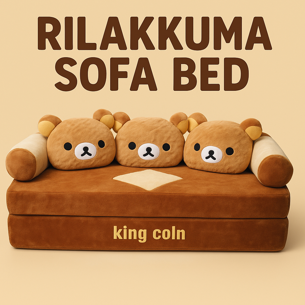 Sofa Bed Karakter Anak Kasur Lipat Bulu Rasfur Lembut Nyaman