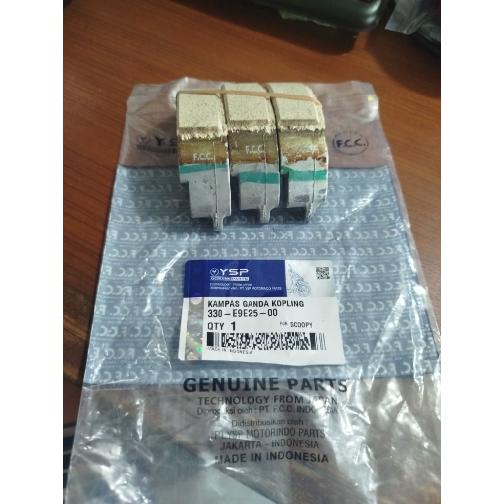 Kampas Ganda Scoopy ESP, Beat ESP Dll Original FCC YSP Genuine Parts
