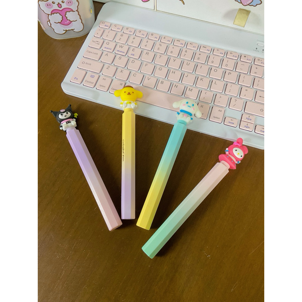 

pulpen karakter sanrio series/gel pen/warna hitam/kepala karakter/gradasi