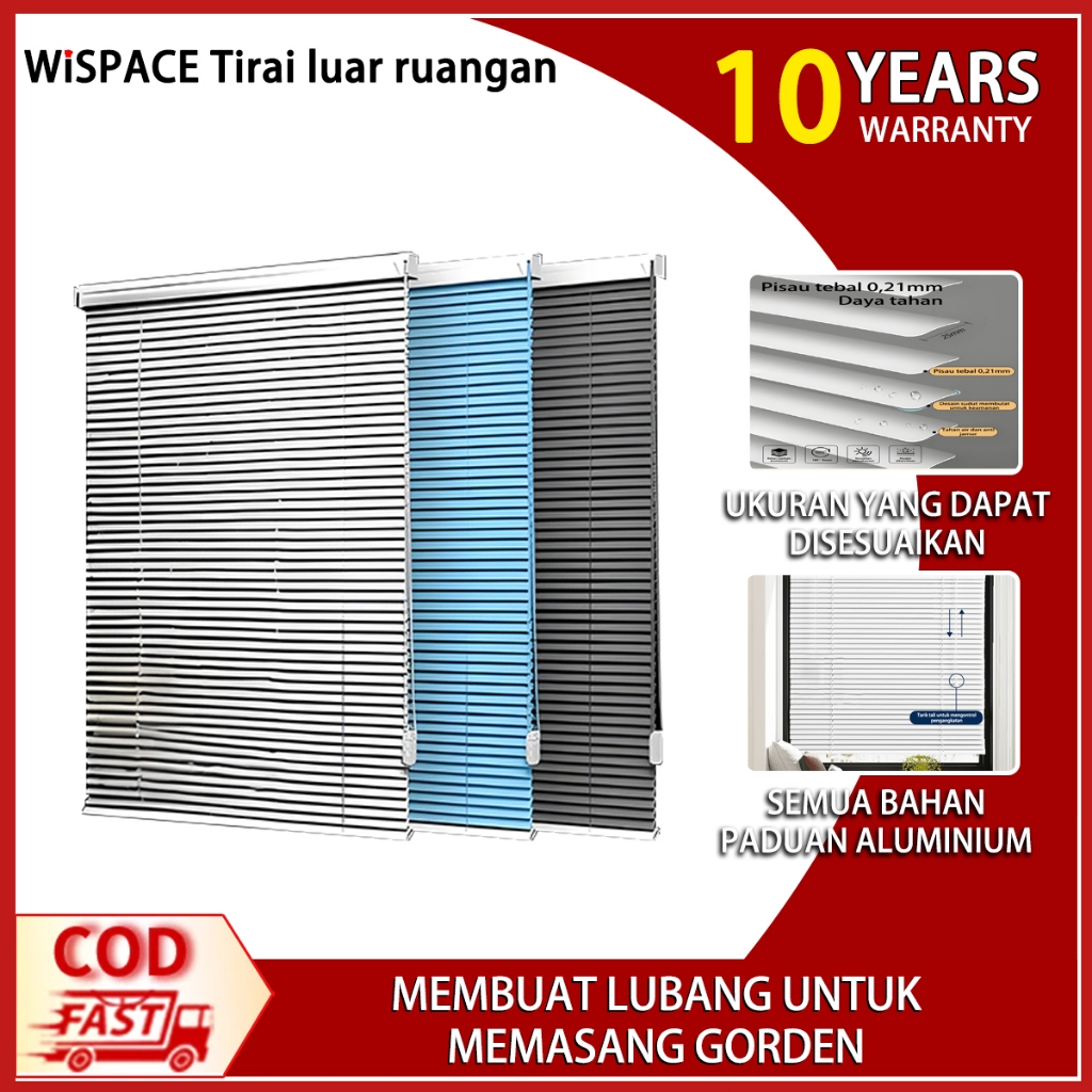 【Free Aksesoris】Venetian Blind Alumunium Custom Ukuran Venetian Blind Horizontal Blind Aestethic Tir