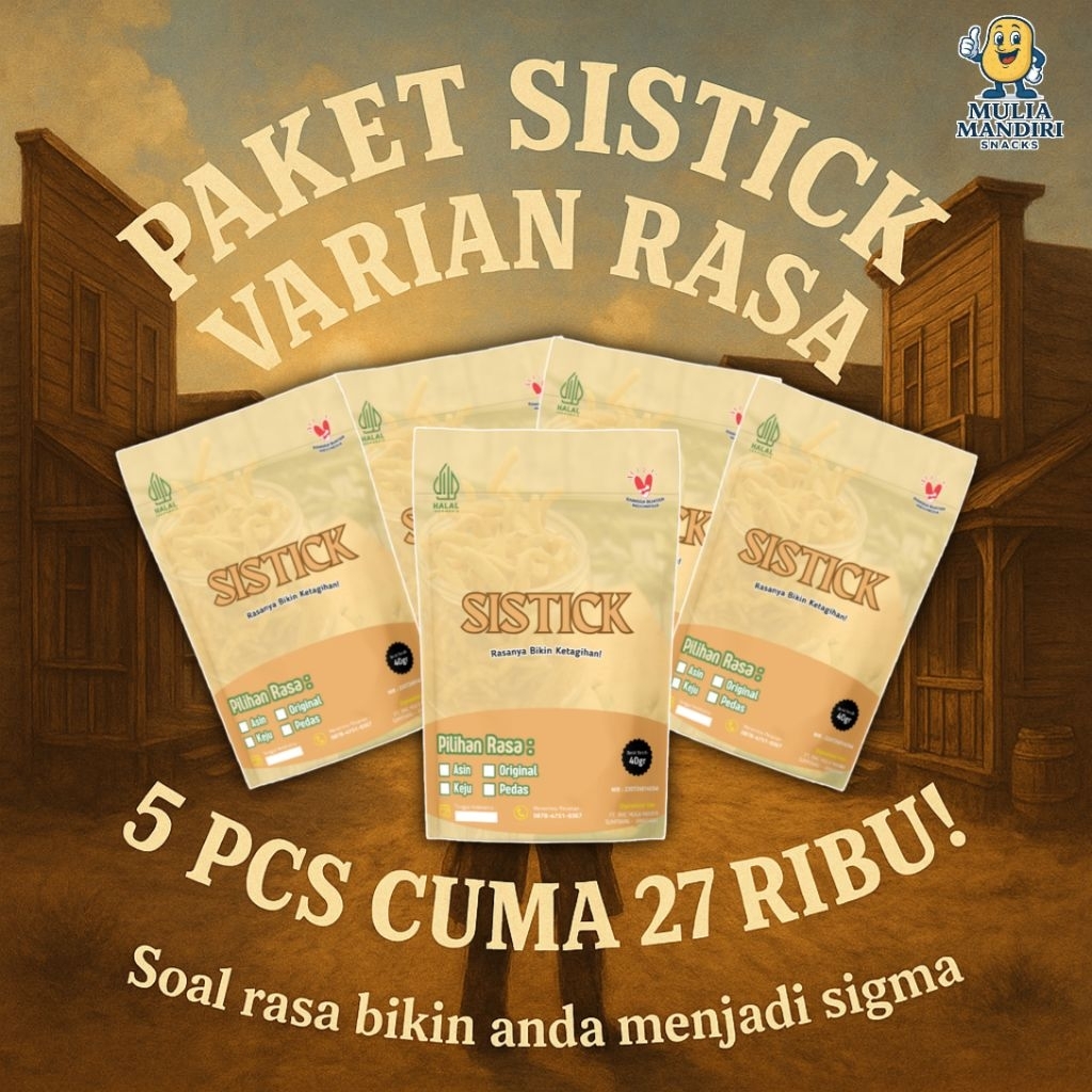 

Paket Sistik Isi 5 Varian Rasa:Original,Pedas,Keju