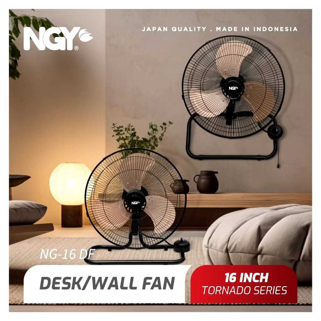 NGY Desk Wall Fan Tornado / Kipas Angin Lantai Dinding 16 inch | NGY-16DW