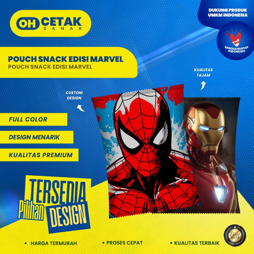 

Pouch Snack Edisi Marvel Ukuran S,M,L / Kantong Souvenir Custom Desain Lucu & Praktis