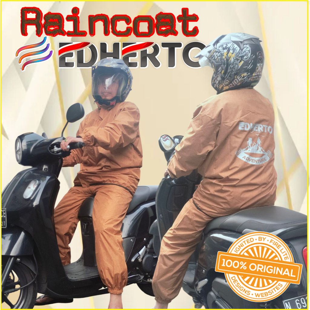 Raincoat Setelan Waterproof EDHERTO - Raincoat Seam Sealer Kain Taslan Waterproof EDHERTO - Jas Huja
