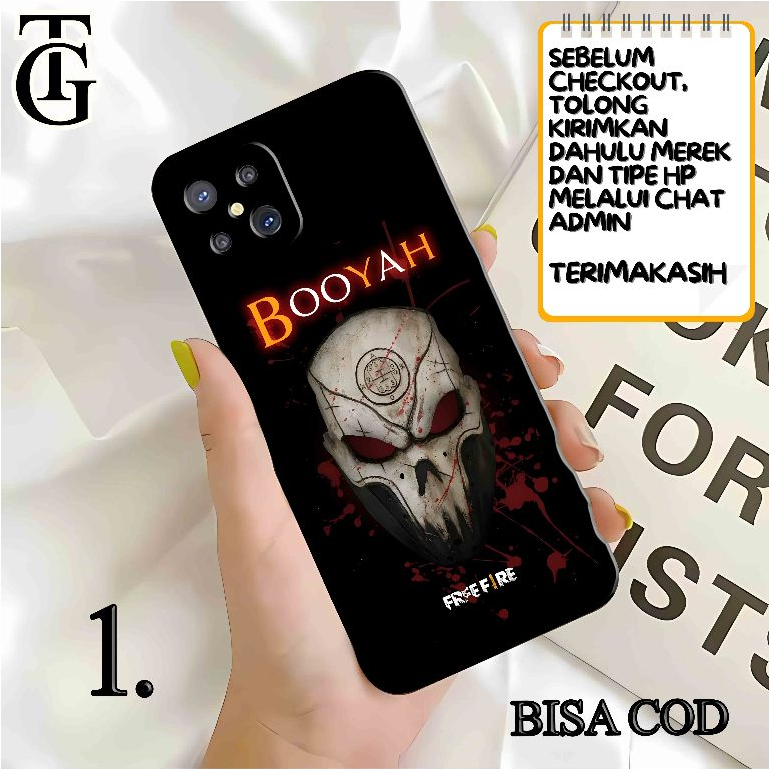 CASING SILIKON PREMIUM MOTIF FREE FIRE FF 3 BOOYAH UNTUK FOR OPPO A3X A60 A3 PRO 5G A1k A3s A5 A5s A
