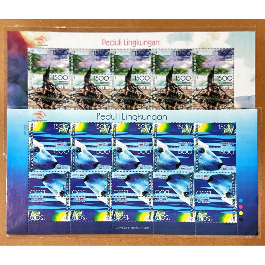

(FA) PRANGKO INDONESIA 2007 FULL SHEET PEDULI LINGKUNGAN 4V SET X 10 SERI MNH.