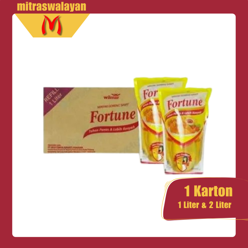 

FORTUNE Minyak Goreng 1 Karton Kemasan Refill & Bantal