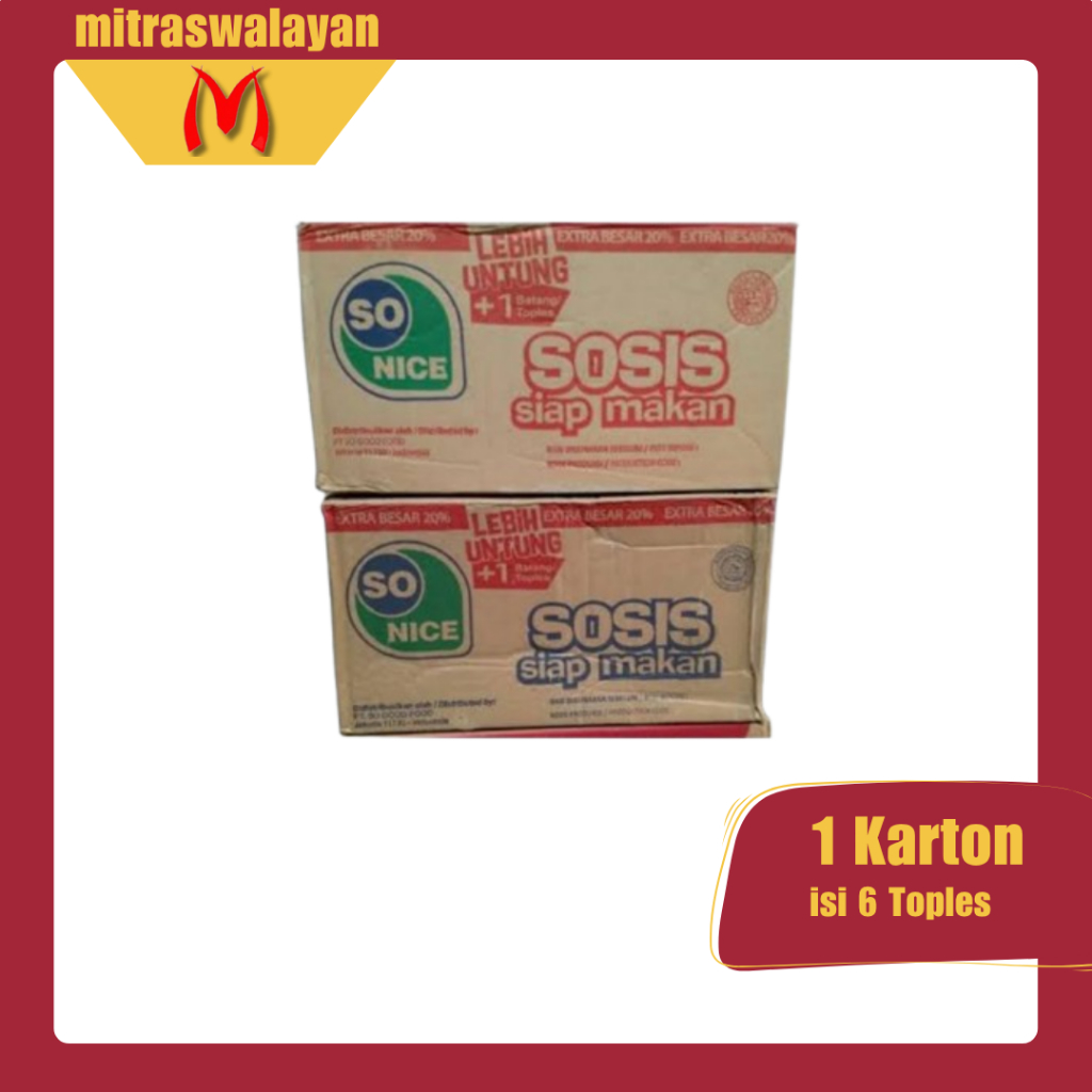 

Sosis So Nice 1 karton isi 6 Toples - 1 Toples isi 24+1 pcs