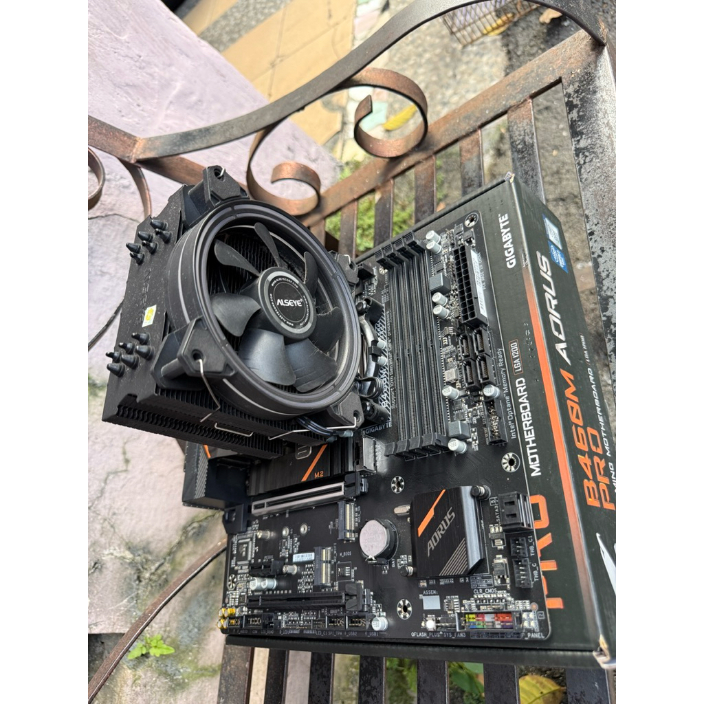 paket motherboard hi Gigabyte B460M aorus pro + i5 10400f + cooler tower