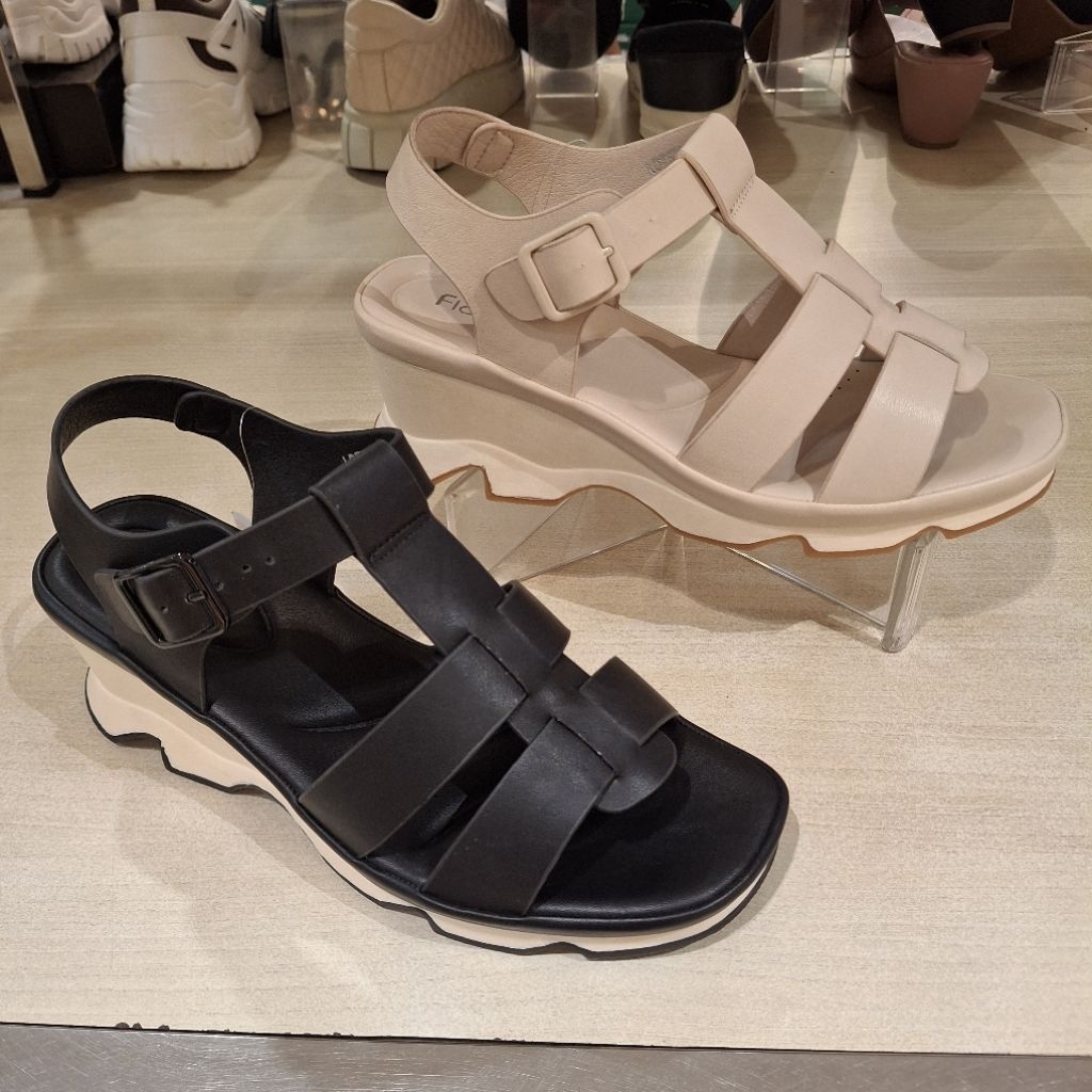 Fladeo sepatu sandal wedges 7cm wanita ringan empuk & ori size 36-41