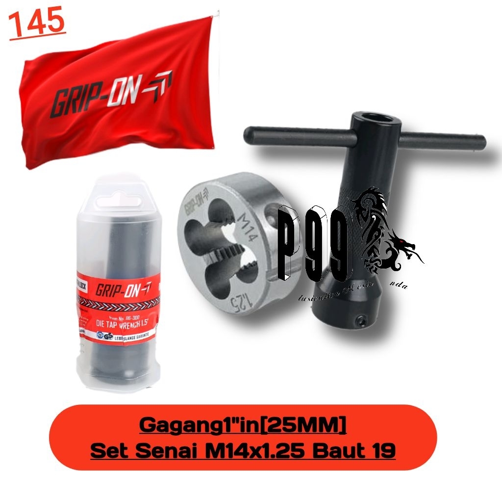 Gagang Senai Handle Senay 1inch 25mm Set Mata Snai Snay Drat Luar M14x1.25 Grip On Cocok Untuk Area 