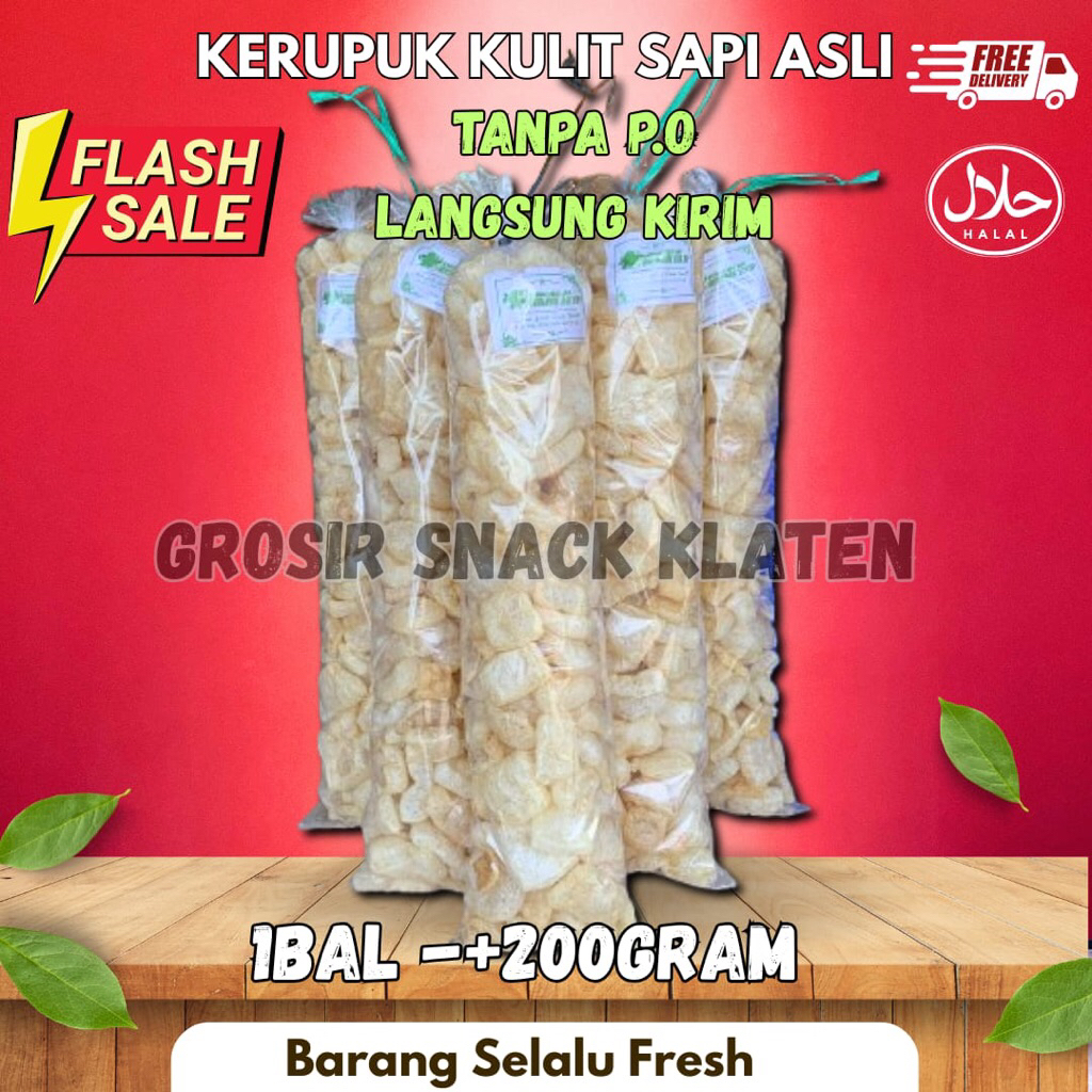 

1bal kerupuk kulit sapi/200 gram rambak kulit sapi/rambak dorokdok/rambak kulit sapi dorokdok 1bal