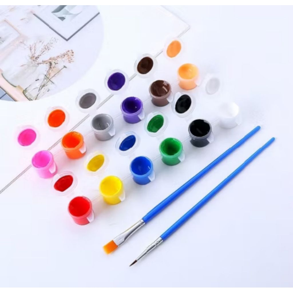 

Cat Akrilik Set 6 / 12 Warna Set Melukis / Cat Untuk Kanvas Lukis Canvas Paint Acrylic color 3 ml